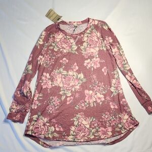 Pomelo Kids Girls 12/14 Floral Long Sleeve Tunic Top NWT